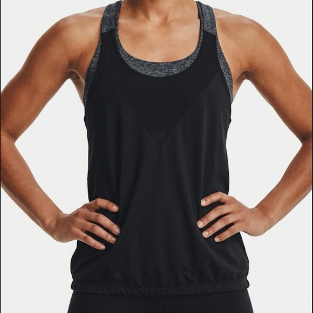 Under Armour Built In Bra Tank Top Racerback Black Women’s Small